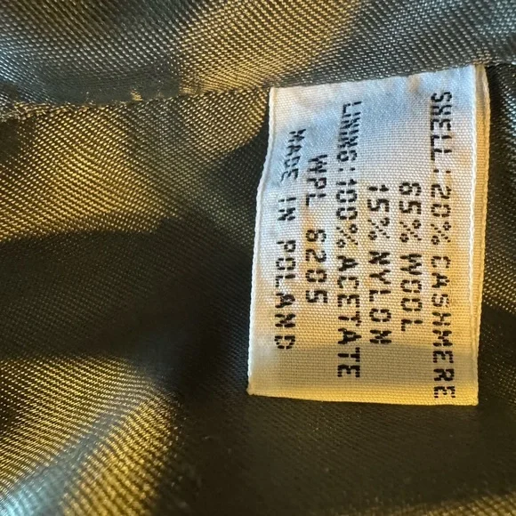 John Weitz Cashmere Wool blend Double-Breasted Dark Gray Coat Sz 4p - Picture 4 of 15